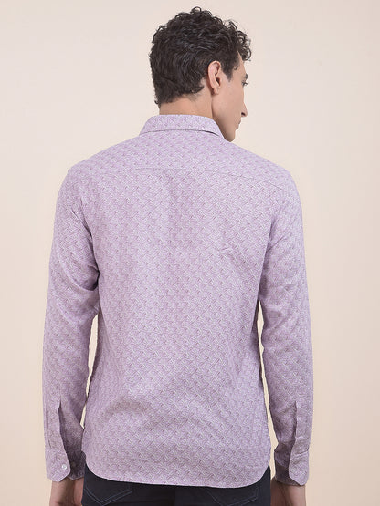 Men's Onion Printed Slim Fit Full Sleeve Casual Shirt