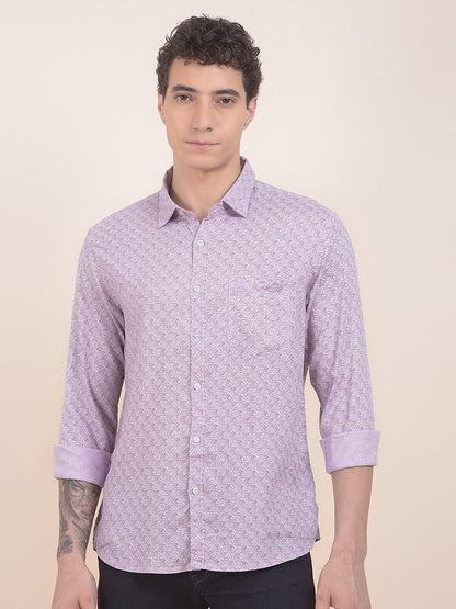 Men's Onion Printed Slim Fit Full Sleeve Casual Shirt