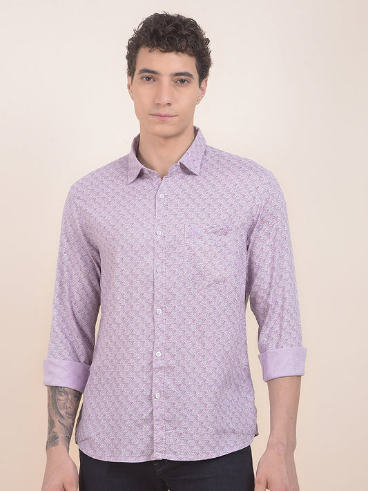 Men's Onion Printed Slim Fit Full Sleeve Casual Shirt