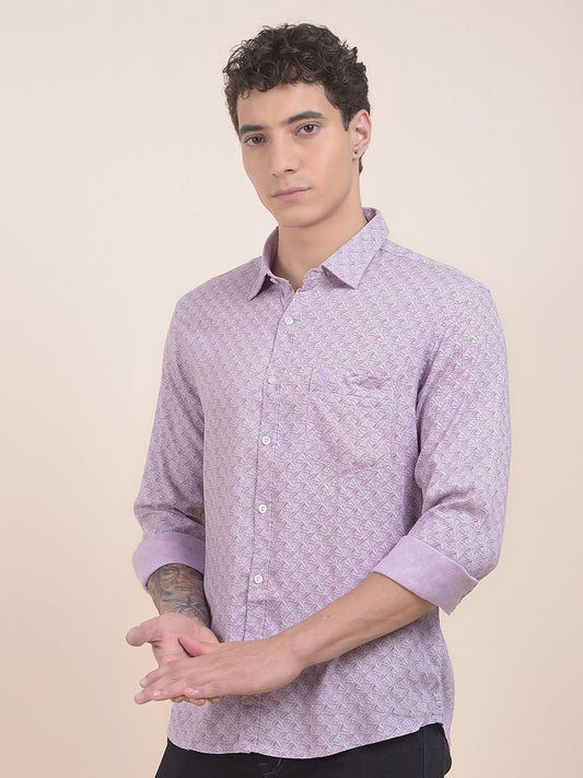 Men's Onion Printed Slim Fit Full Sleeve Casual Shirt