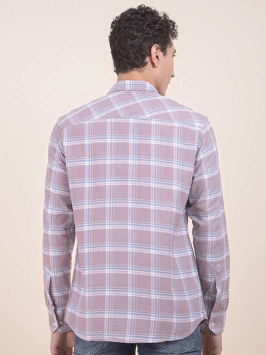 Men's Onion Checkered Slim Fit Full Sleeve Casual Shirt