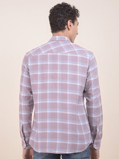 Men's Onion Checkered Slim Fit Full Sleeve Casual Shirt