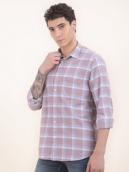 Men's Onion Checkered Slim Fit Full Sleeve Casual Shirt