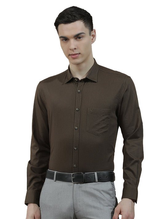 Casual Shirt for Men l Breathable & Soft with Color Fastness Slim Fit  Cotton Fabric Solid Pattern