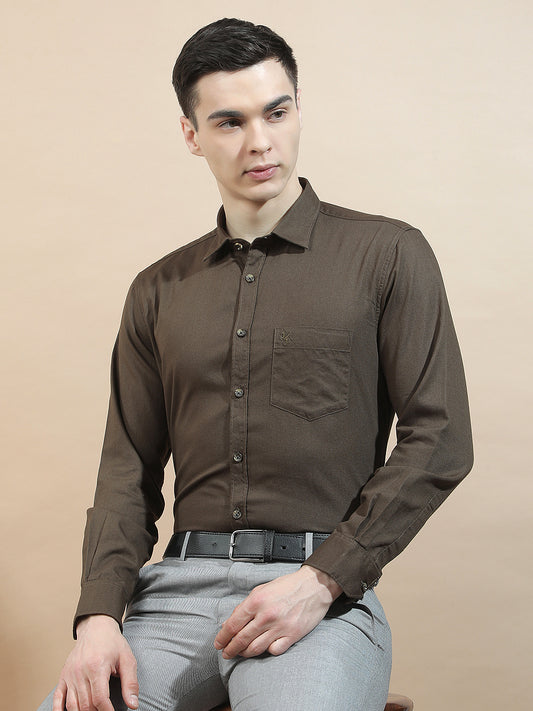 Casual Shirt for Men l Breathable & Soft with Color Fastness Slim Fit  Cotton Fabric Solid Pattern