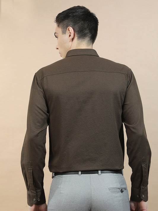 Casual Shirt for Men l Breathable & Soft with Color Fastness Slim Fit  Cotton Fabric Solid Pattern