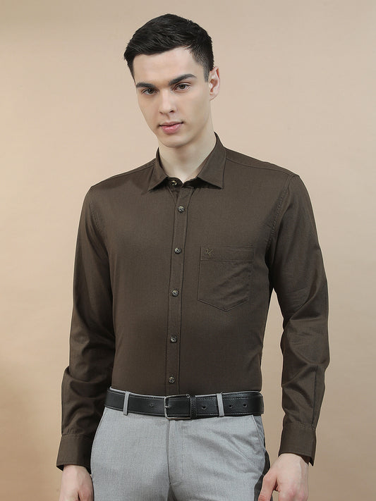 Casual Shirt for Men l Breathable & Soft with Color Fastness Slim Fit  Cotton Fabric Solid Pattern