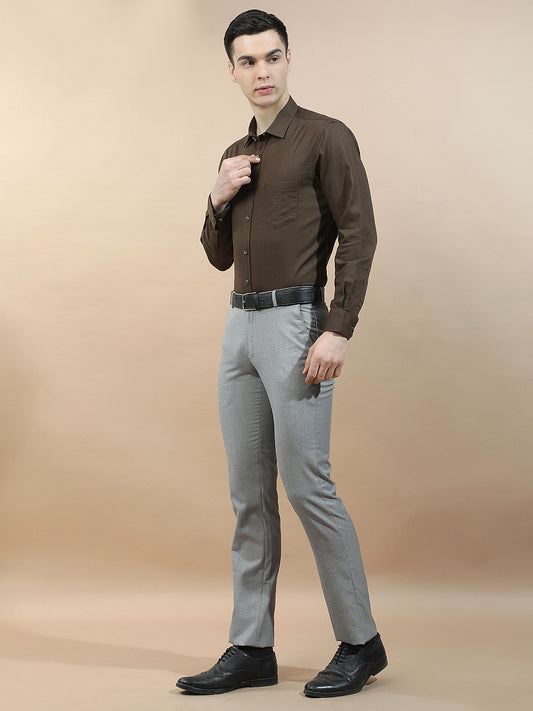 Casual Shirt for Men l Breathable & Soft with Color Fastness Slim Fit  Cotton Fabric Solid Pattern