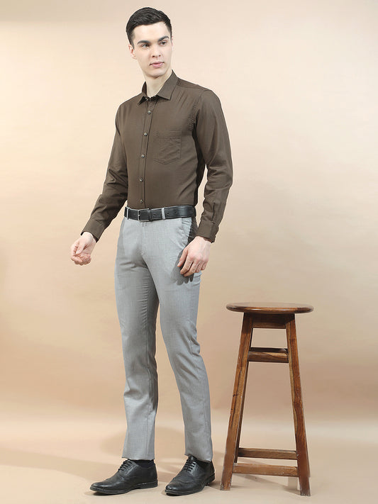 Casual Shirt for Men l Breathable & Soft with Color Fastness Slim Fit  Cotton Fabric Solid Pattern