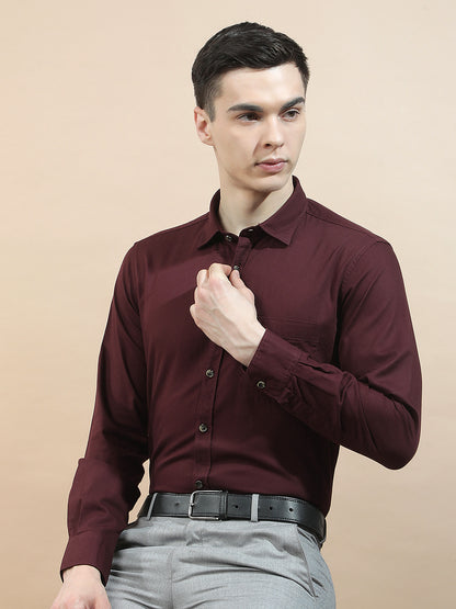 Casual Shirt for Men l Breathable & Soft with Color Fastness Slim Fit  Cotton Fabric Solid Pattern