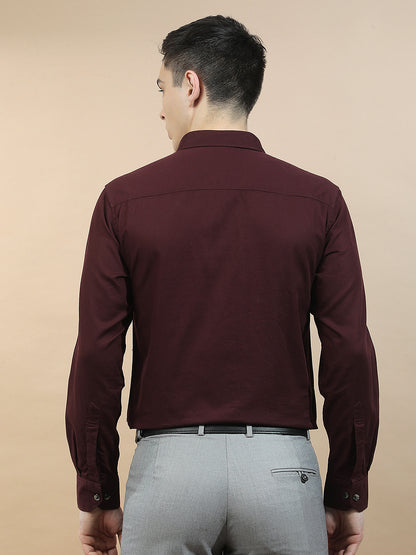 Casual Shirt for Men l Breathable & Soft with Color Fastness Slim Fit  Cotton Fabric Solid Pattern