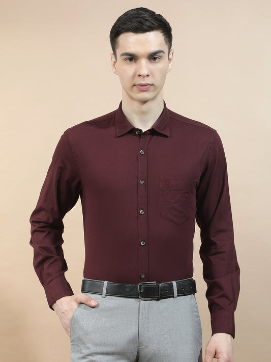 Casual Shirt for Men l Breathable & Soft with Color Fastness Slim Fit  Cotton Fabric Solid Pattern