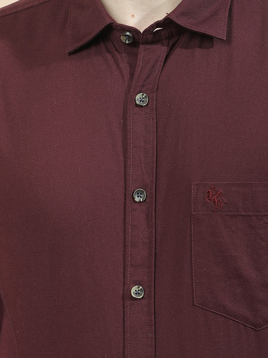 Casual Shirt for Men l Breathable & Soft with Color Fastness Slim Fit  Cotton Fabric Solid Pattern