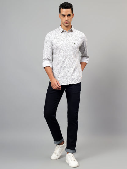 Casual Shirt for Men | Breathable & Soft with Color Fastness Regular Fit Spread Collar Neck Cotton Fabric Printed Pattern