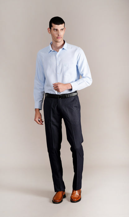 Casual Shirt for Men | Breathable & Soft with Color Fastness Regular Fit Spread Collar Neck Cotton Blend Fabric Self Design Pattern