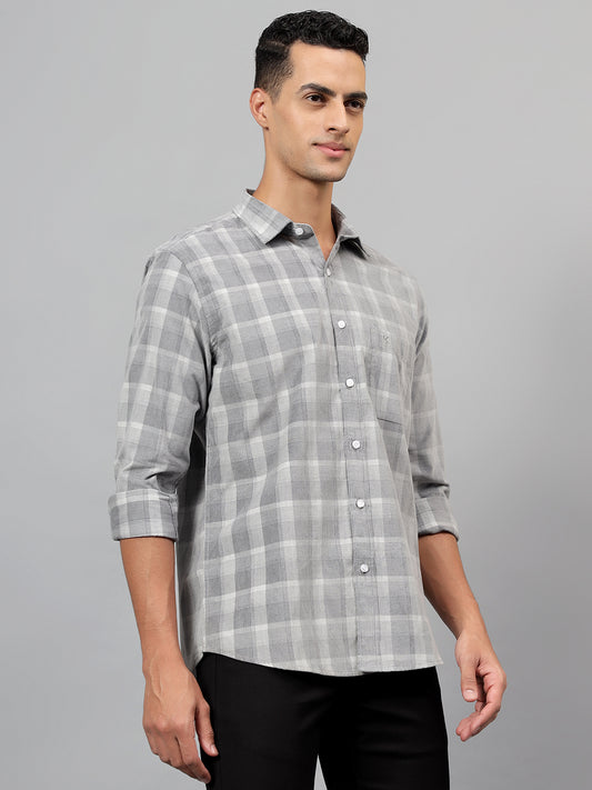 Casual Shirt for Men | Breathable & Soft with Color Fastness Regular Fit Spread Collar Neck Cotton Fabric Checkered Pattern