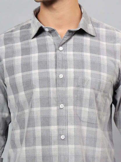 Casual Shirt for Men | Breathable & Soft with Color Fastness Regular Fit Spread Collar Neck Cotton Fabric Checkered Pattern