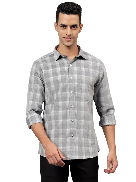 Casual Shirt for Men | Breathable & Soft with Color Fastness Regular Fit Spread Collar Neck Cotton Fabric Checkered Pattern