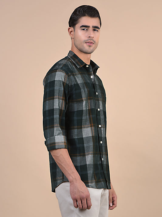 Casual Shirt for Men | Breathable & Soft with Color Fastness Regular Fit Spread Collar Neck Cotton Fabric Checkered Pattern
