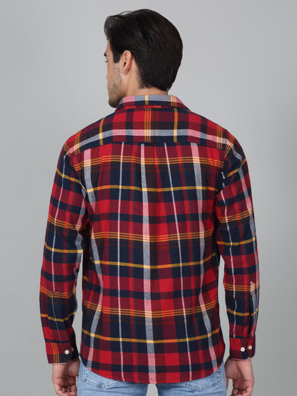 Casual Shirt for Men | Breathable & Soft with Color Fastness Regular Fit Spread Collar Neck Cotton Fabric Checkered Pattern