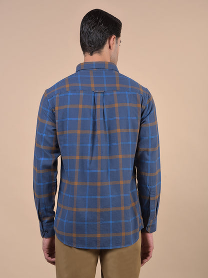 Casual Shirt for Men | Breathable & Soft with Color Fastness Regular Fit Spread Collar Neck Cotton Fabric Checkered Pattern