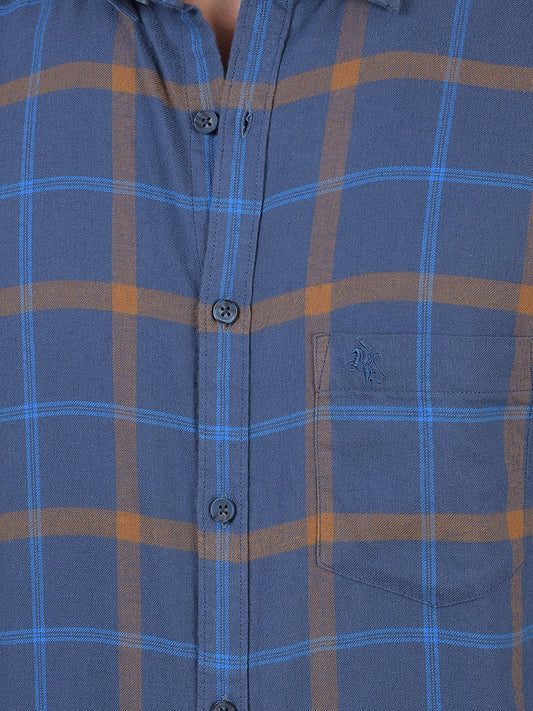 Casual Shirt for Men | Breathable & Soft with Color Fastness Regular Fit Spread Collar Neck Cotton Fabric Checkered Pattern