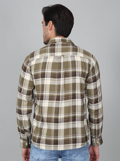 Casual Shirt for Men | Breathable & Soft with Color Fastness Regular Fit Spread Collar Neck Cotton Fabric Checkered Pattern