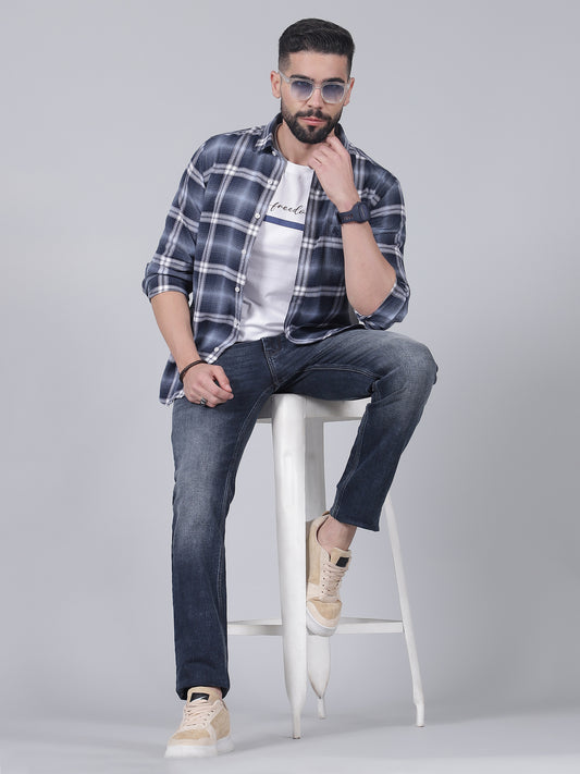 Casual Shirt for Men | Breathable & Soft with Color Fastness Regular Fit Spread Collar Neck Cotton Fabric Checkered Pattern