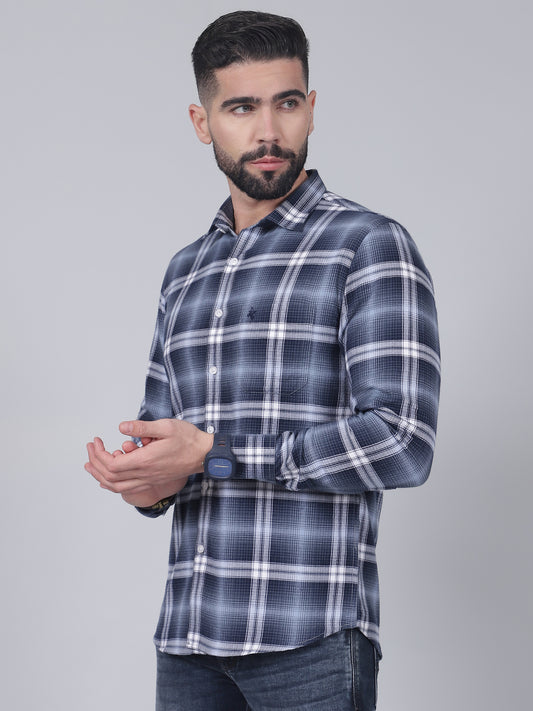 Casual Shirt for Men | Breathable & Soft with Color Fastness Regular Fit Spread Collar Neck Cotton Fabric Checkered Pattern