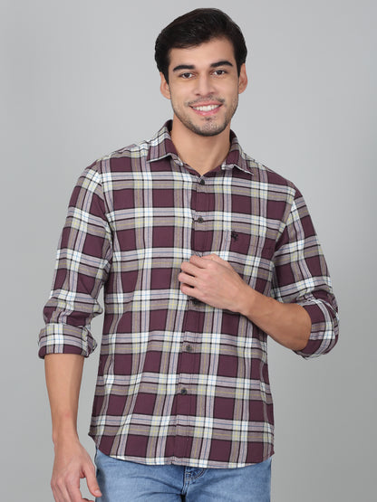 Casual Shirt for Men | Breathable & Soft with Color Fastness Regular Fit Spread Collar Neck Cotton Fabric Checkered Pattern