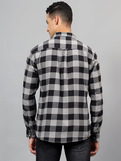 Casual Shirt for Men | Breathable & Soft with Color Fastness Regular Fit Spread Collar Neck Cotton Fabric Checkered Pattern