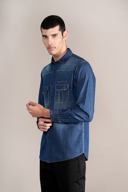 Casual Shirt for Men | Breathable & Soft with Color Fastness Regular Fit Spread Collar Neck Cotton Fabric Solid Pattern