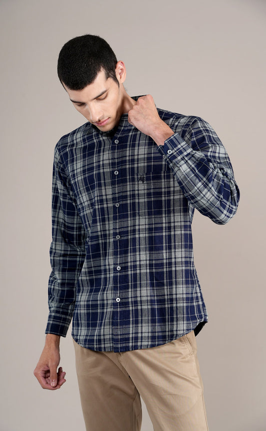 Casual Shirt for Men | Breathable & Soft with Color Fastness Regular Fit Spread Collar Neck Cotton Fabric Checkered Pattern