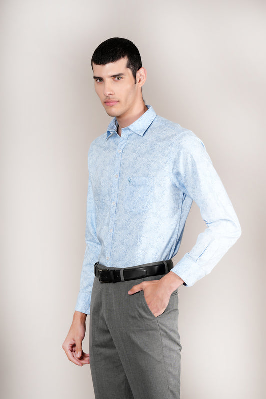 Casual Shirt for Men | Breathable & Soft with Color Fastness Regular Fit Spread Collar Neck Cotton Fabric Printed Pattern