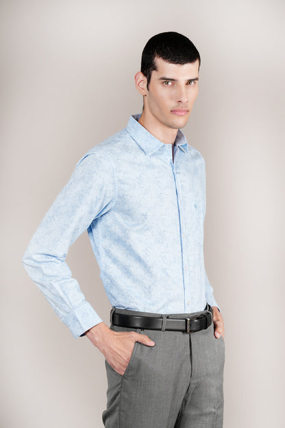 Casual Shirt for Men | Breathable & Soft with Color Fastness Regular Fit Spread Collar Neck Cotton Fabric Printed Pattern