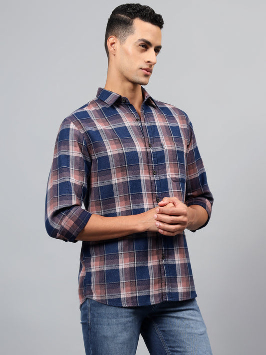 Casual Shirt for Men | Breathable & Soft with Color Fastness Regular Fit Spread Collar Neck Cotton Fabric Checkered Pattern