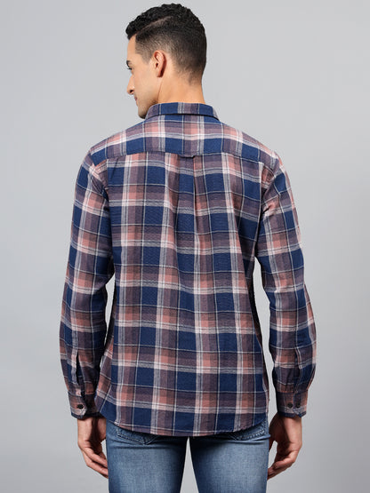 Casual Shirt for Men | Breathable & Soft with Color Fastness Regular Fit Spread Collar Neck Cotton Fabric Checkered Pattern