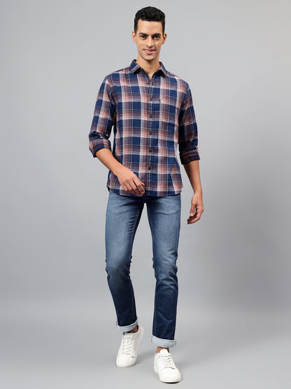 Casual Shirt for Men | Breathable & Soft with Color Fastness Regular Fit Spread Collar Neck Cotton Fabric Checkered Pattern