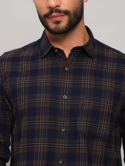 Casual Shirt for Men | Breathable & Soft with Color Fastness Regular Fit Spread Collar Neck Cotton Fabric Checkered Pattern