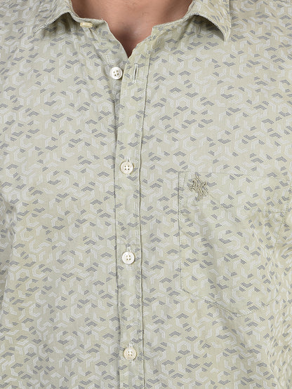 Casual Shirt for Men | Breathable & Soft with Color Fastness Regular Fit Spread Collar Neck Cotton Fabric Printed Pattern