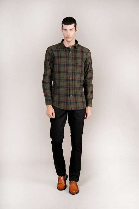 Casual Shirt for Men | Breathable & Soft with Color Fastness Regular Fit Spread Collar Neck Cotton Fabric Checkered Pattern