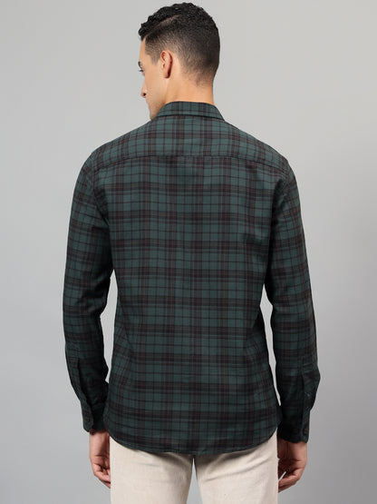 Casual Shirt for Men | Breathable & Soft with Color Fastness Regular Fit Spread Collar Neck Cotton Fabric Checkered Pattern