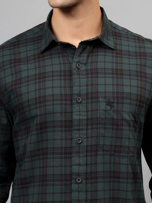Casual Shirt for Men | Breathable & Soft with Color Fastness Regular Fit Spread Collar Neck Cotton Fabric Checkered Pattern