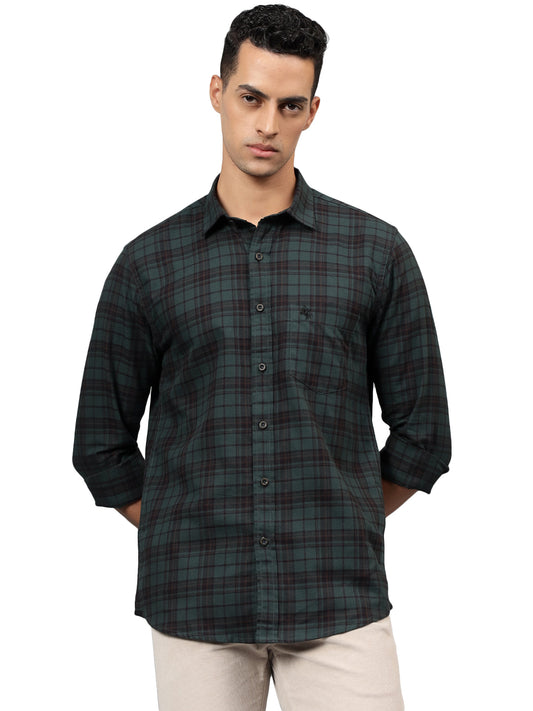 Casual Shirt for Men | Breathable & Soft with Color Fastness Regular Fit Spread Collar Neck Cotton Fabric Checkered Pattern