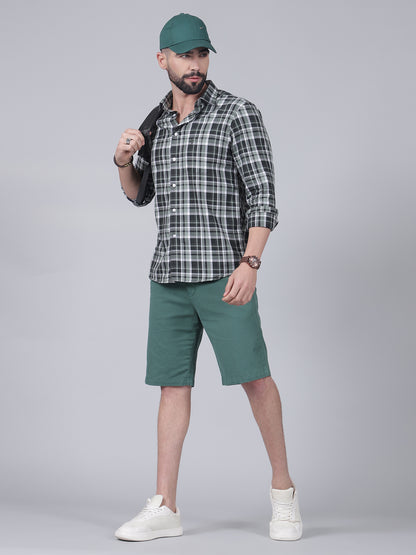 Casual Shirt for Men | Breathable & Soft with Color Fastness Regular Fit Spread Collar Neck Cotton Fabric Checkered Pattern