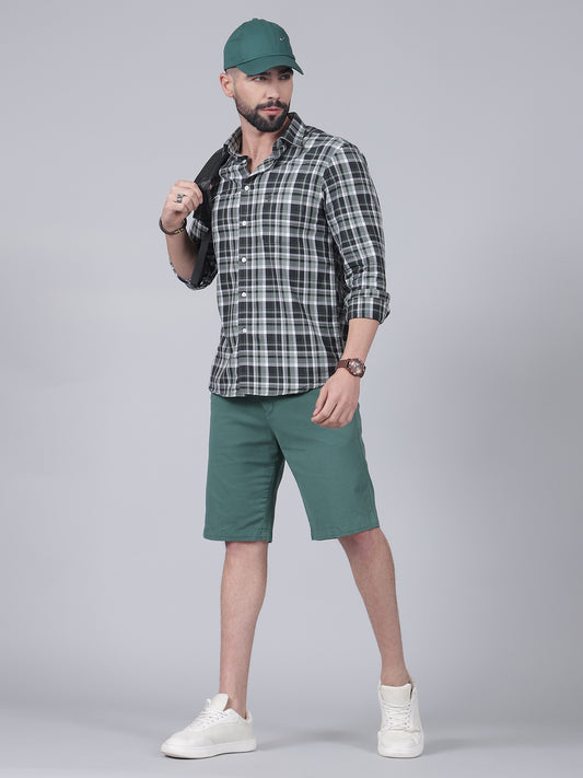 Casual Shirt for Men | Breathable & Soft with Color Fastness Regular Fit Spread Collar Neck Cotton Fabric Checkered Pattern