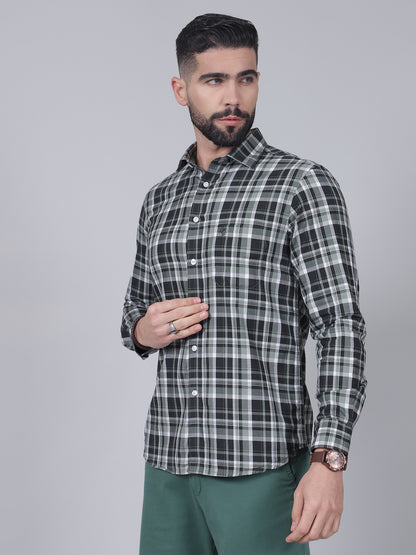 Casual Shirt for Men | Breathable & Soft with Color Fastness Regular Fit Spread Collar Neck Cotton Fabric Checkered Pattern