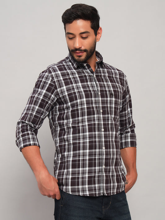 Casual Shirt for Men | Breathable & Soft with Color Fastness Regular Fit Spread Collar Neck Cotton Fabric Checkered Pattern