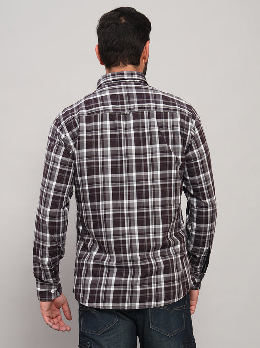 Casual Shirt for Men | Breathable & Soft with Color Fastness Regular Fit Spread Collar Neck Cotton Fabric Checkered Pattern