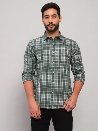 Casual Shirt for Men | Breathable & Soft with Color Fastness Regular Fit Spread Collar Neck Cotton Fabric Checkered Pattern